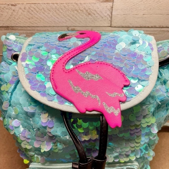 JUSTICE FLAMINGO BACKPACK. - Picture 5 of 5